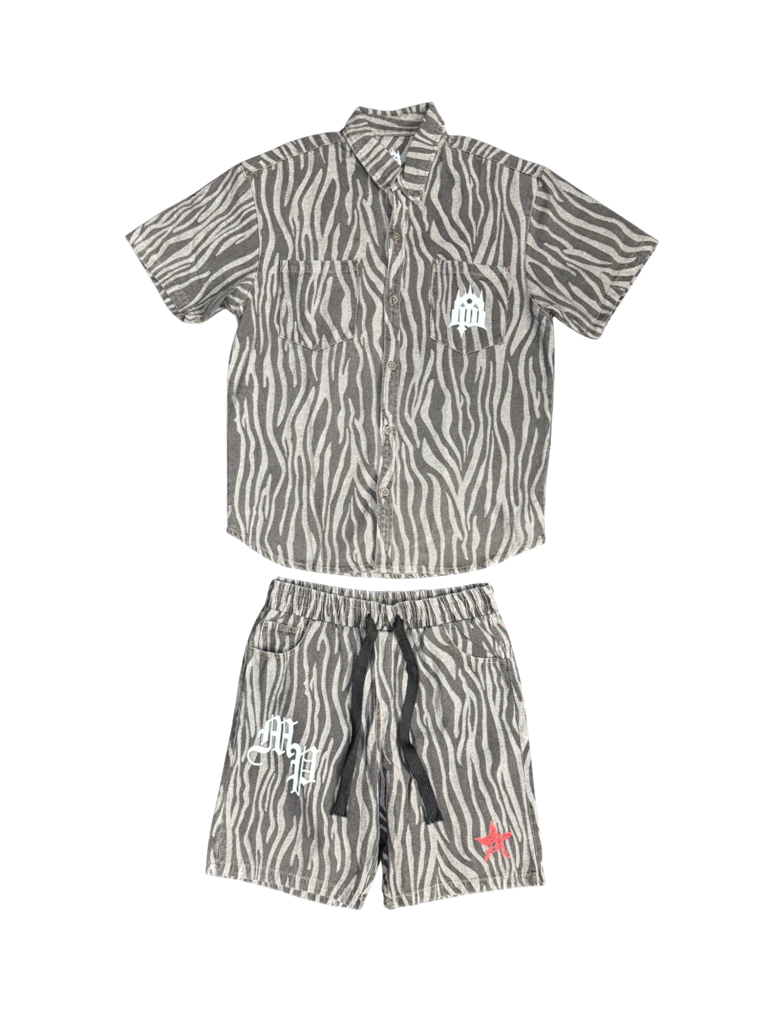 GREY DENIM SAFARI TRACKSUIT