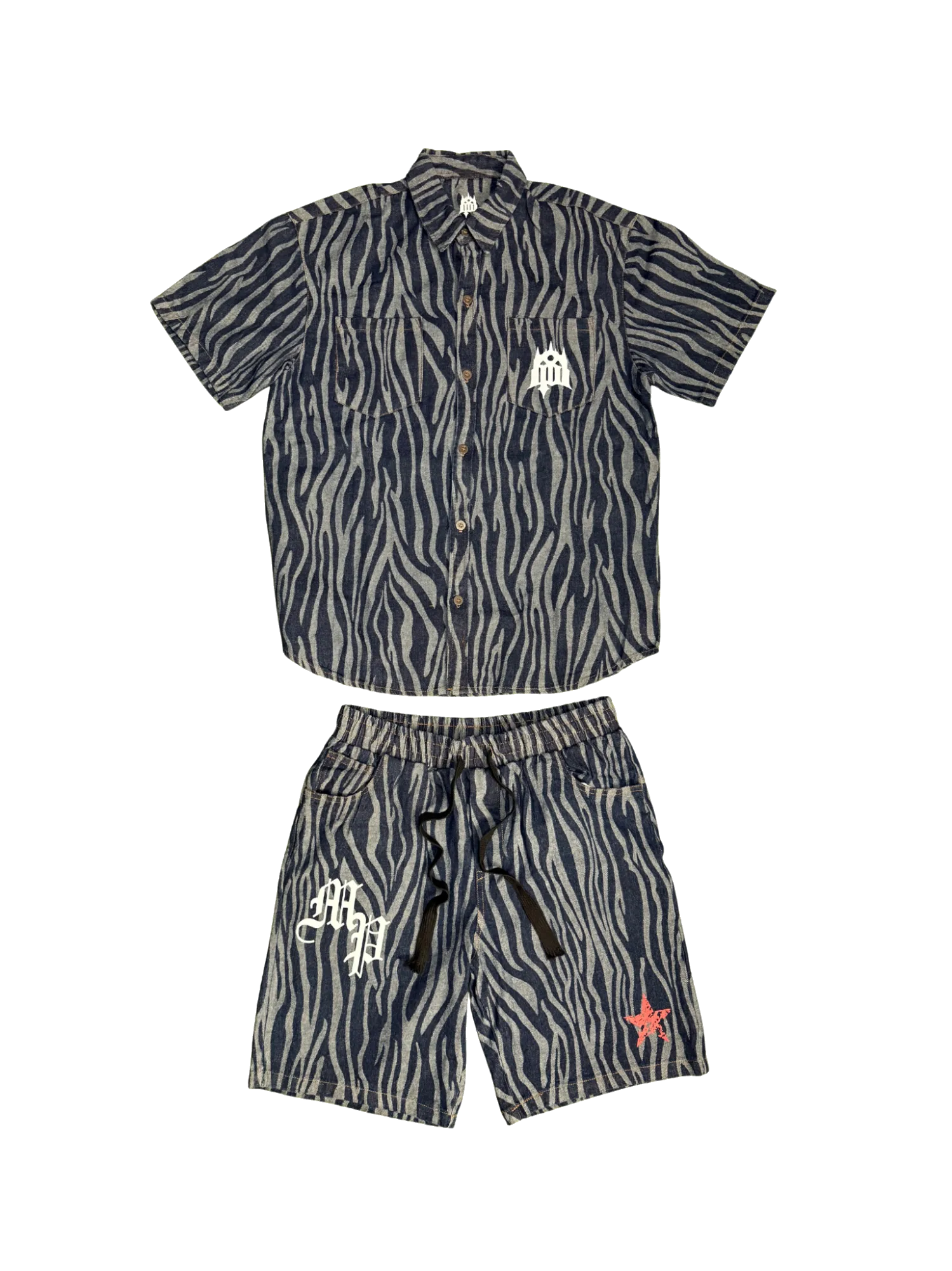 BLUE DENIM SAFARI TRACKSUIT